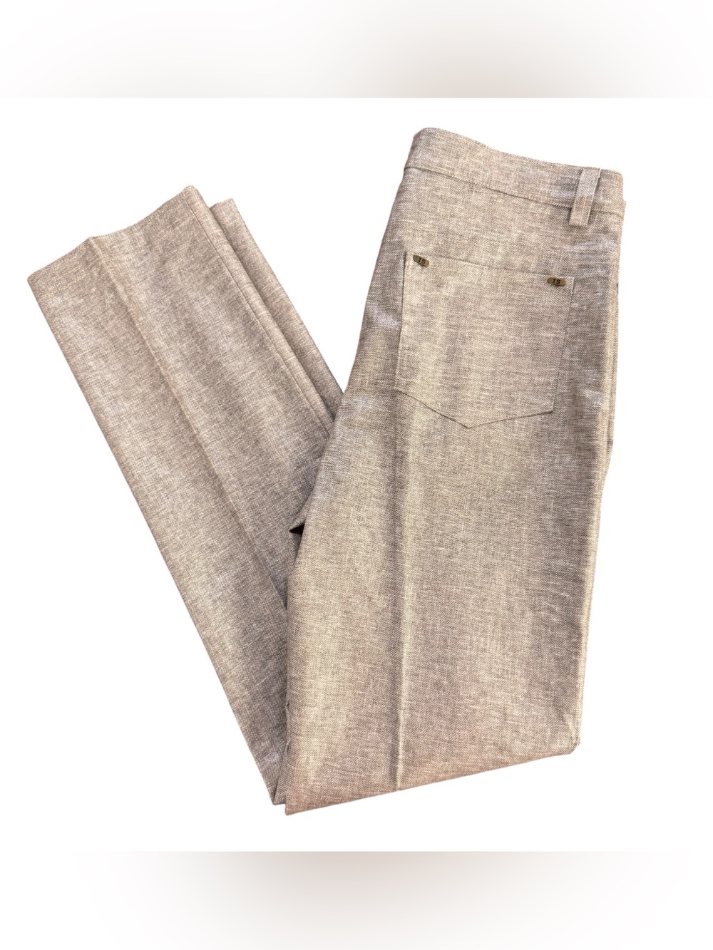 Women’s Khaki Metallic Dress Pants